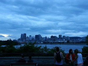 Night view of the St. Lawrence from the Parc